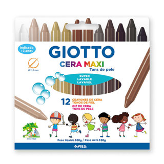 Giz de cera Giotto 12 cores Tons de Pele Licyn em Oferta na Shopee