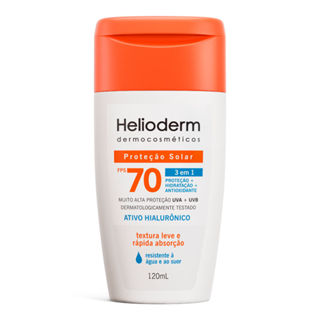 Protetor Solar Facial Helioderm 3 em 1 FPS 70 120g em Oferta na Shopee