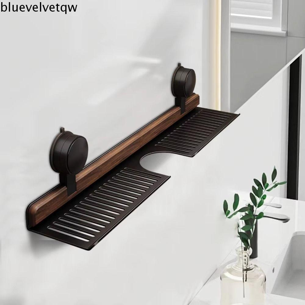 Prateleira De Banheiro Com Ventosa BLUEVELVETQW , Sem Broca , Montagem Na Parede , Rack De Armazenamento Resistente , Su