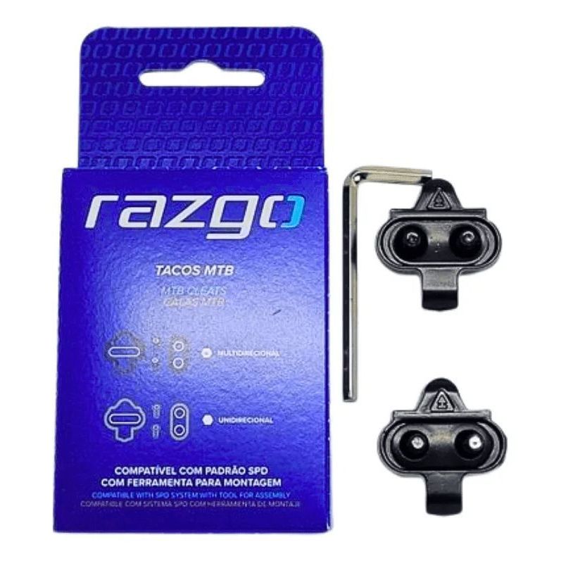TAQUINHO RAZGO SAPATILHA MTB TACO SPD P/ PEDAL SHIMANO PRETO