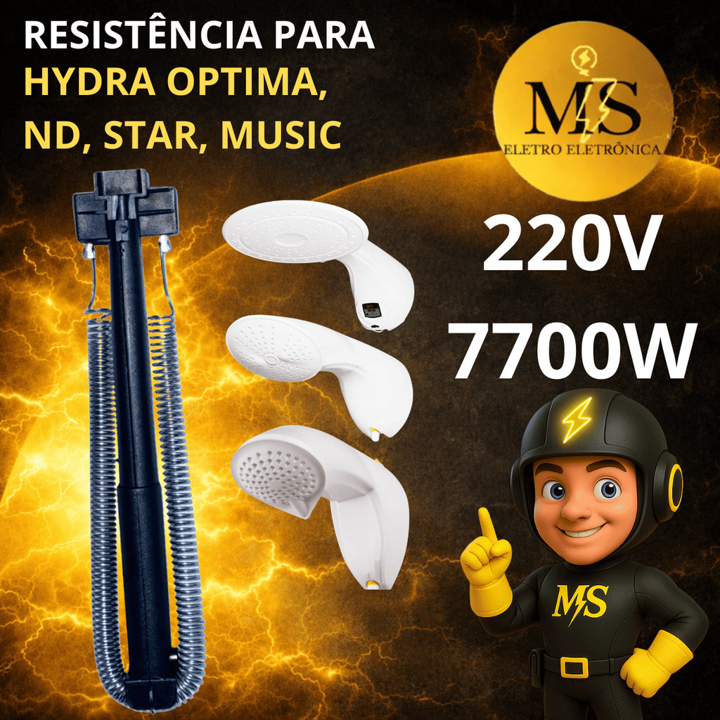Resistencia Hydra Optima - Nd - Star e Music 220v 7700w Ms Eletro Eletrônica