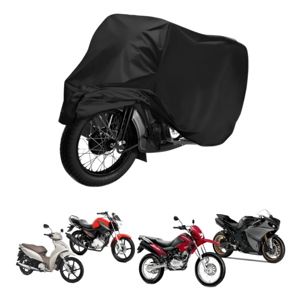 Capa de Cobrir Moto em Couro Forrada Impermeável Anti-Uv Protetora Anti-Risco