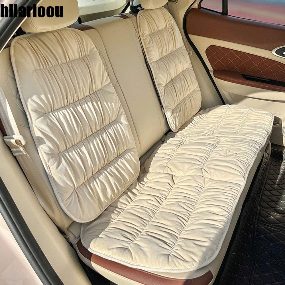 Almofada De Assento De Carro HILARIOOU , Capa Simples De Pelúcia , Decoração Quente E Confortável Respirável