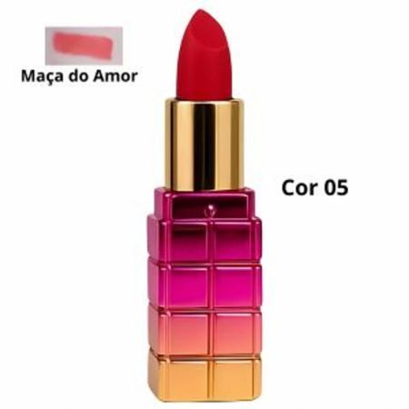 Batom Bala Matte Astro Lips - Cor Maça do Amor -  MiaMake