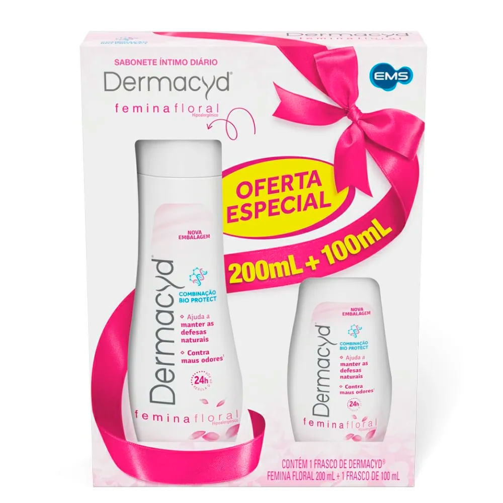 Sabonete Líquido Íntimo Dermacyd Femina 200ml + 1,99 Leve Femina 100ml em Oferta na Shopee