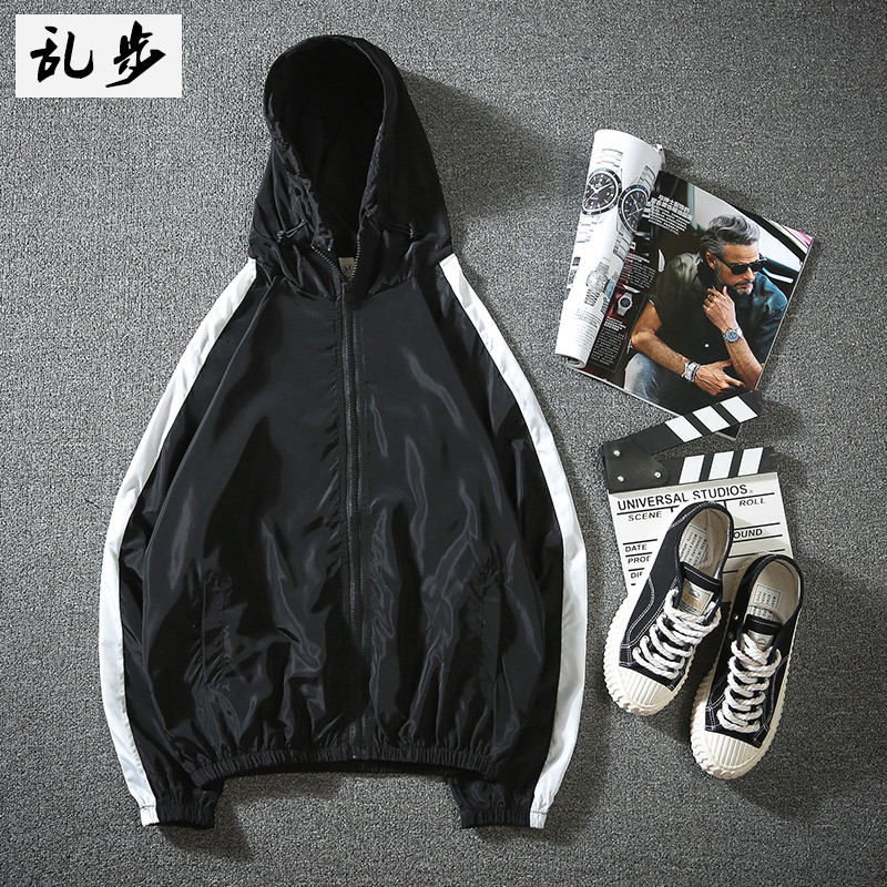 Preto branco cor combinando protetor solar roupas masculinas verão estilo fino respirável Anti-ultravioleta pesca ao ar