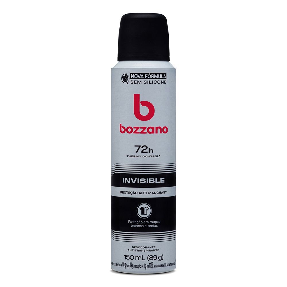 Desodorante Aerossol Antitranspirante Masculino Bozzano Invisible 150ml em Oferta na Shopee
