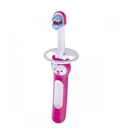 Escova Dental Mam Baby's Brush + 6 meses Cabo Curto Girls (Cores Diversas)