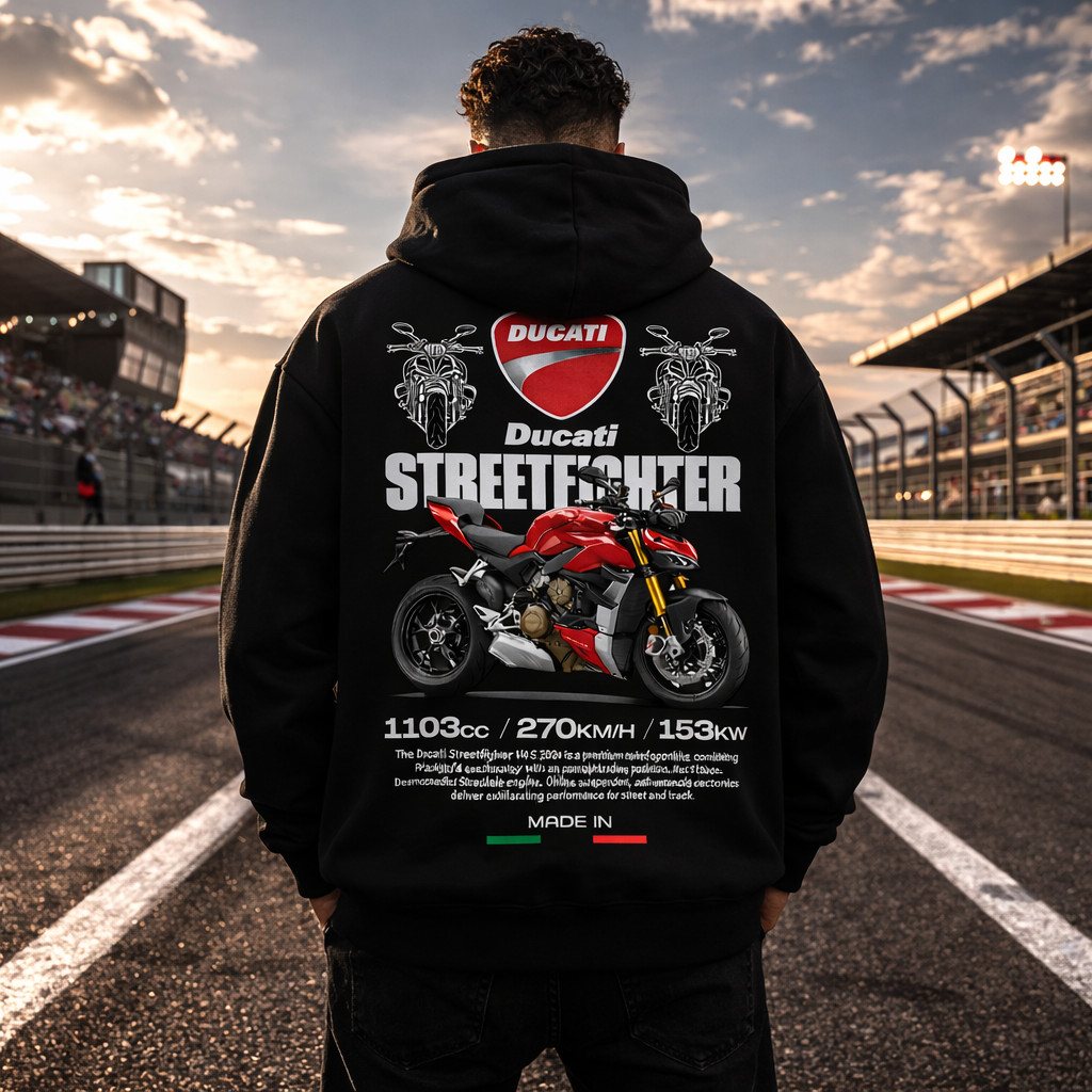 Moletom Canguru Ducati Veículos Moto Racing 100% Algodão Unissex