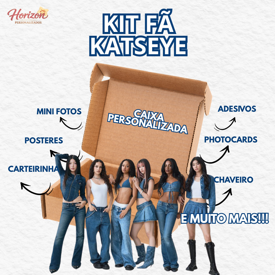 KIT FÃ KATSEYE PERSONALIZADO - EYEKON POSTER PHOTOCARD CHAVEIROS E MUITO MAIS em Oferta na Shopee