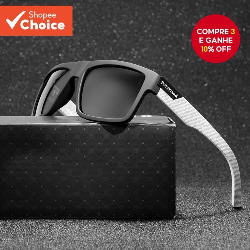 Óculos De Sol Quadrados Luxuosos Masculinos-Polarize d E Perfeitos Para Dirigir Atividades Esportivas