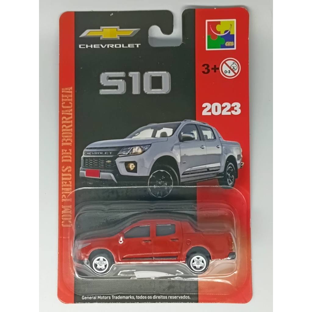 Miniatura Chevrolet S10 CKS 8cm Esc 1/64 Metal Vermelho Orig
