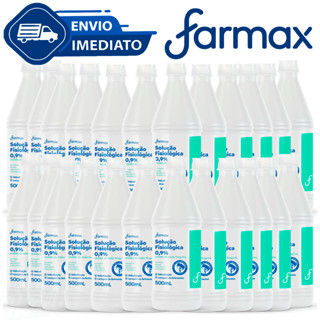 Kit C/24 Unidades Soro Fisiológico Sorimax Lavagem Nasal 0,9% 500ml Farmax Envio Imediato em Oferta na Shopee