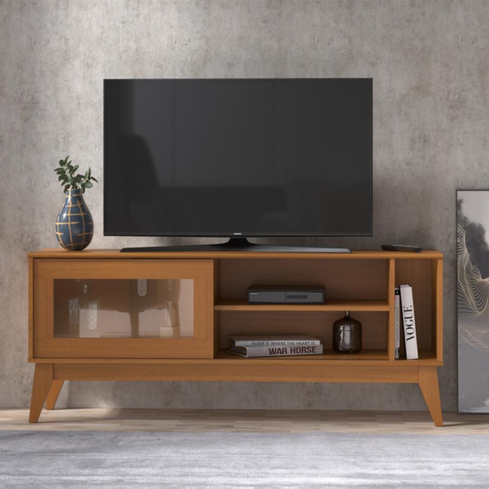RACK PARA TV ATÉ 55 POLEGADAS TREND 1 PORTA VIDRO DESLIZANTE REFLECTA 136CM