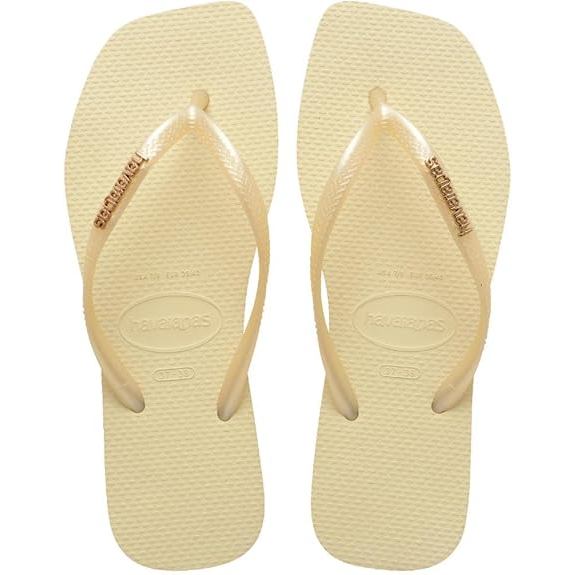Chinelo Havaianas Slim Square Logo Metallic Lançamento