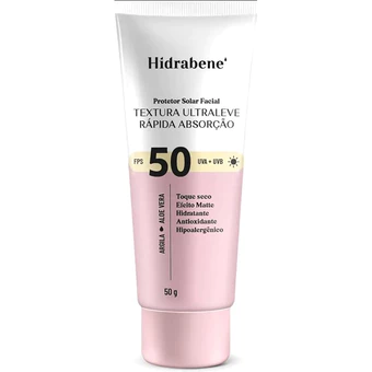 Protetor Solar Facial FPS 50 Hidrabene TEXTURA ULTRALEVE 50g