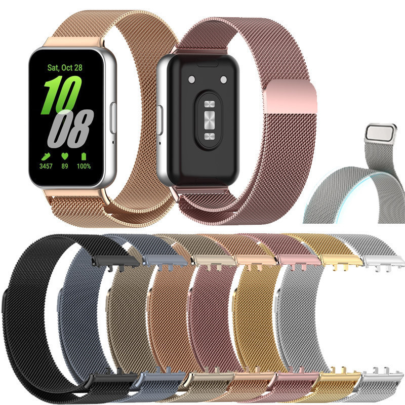 Pulseira Magnética Para  Galaxy Fit 3 De Aço Inoxidável Milanese Loop Bracelet A