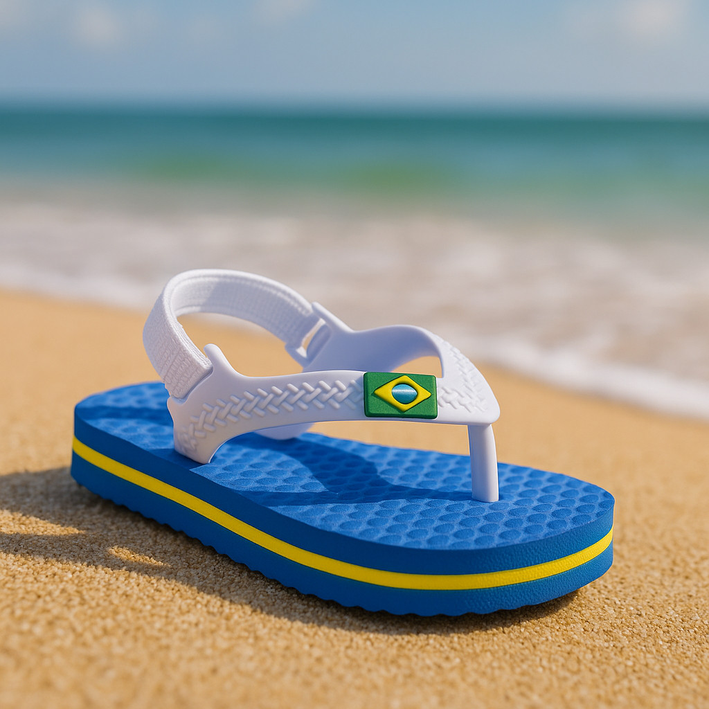 Chinelo Sandália Bebê Menino Menina Baby Masculino Elástico Brasil 1 a 3 anos 17 AO 24