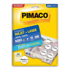 Etiqueta inkjet/laser carta 6093 com 10 folhas Pimaco