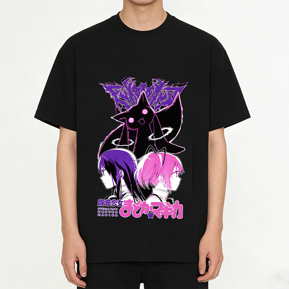 2026 Camiseta Estampa Magia Madoka Magica Personagens Anime T-shirt Unissex Streetwear Envio Imediato