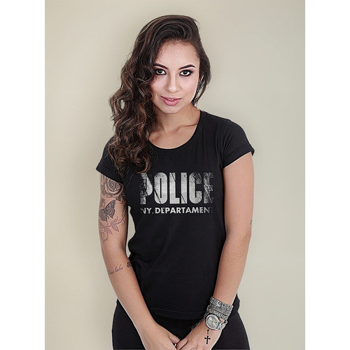 Camiseta Militar Baby Look Feminina Police Nypd