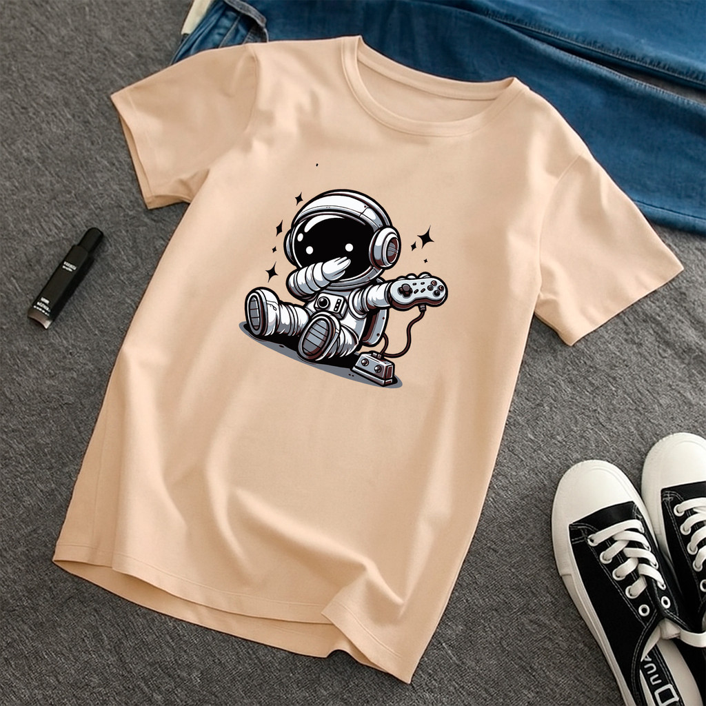 Camiseta Infantil Juvenil Astronauta 100% Algodão Conforto  Unissex