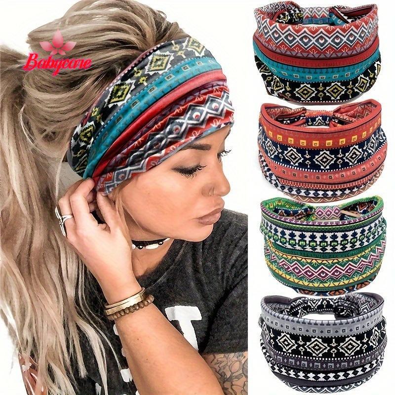 BYCE > Bohemia Grade Feminina Headpiece Estiramento Turbante Acessórios Para O Cabelo Headwear Yoga Corrida Bandagem Fai em Oferta na Shopee