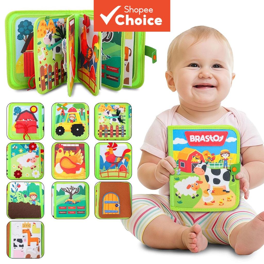  Brinquedo de Tabuleiro Sensorial Infantil, Quebra-Cabeça Temático de Fazenda, Idade 1-3, Quebra-Cabeça de Amarrar Corda