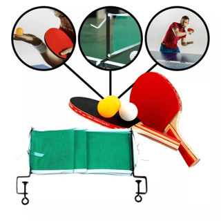 Kit ping pong tenis de mesa 2 raquetes 3 bolas suporte rede em Oferta na Shopee