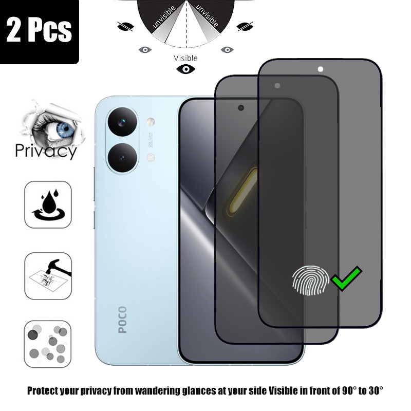 1-2 Pcs POCO X8 Pro Max 5G Protetor De Tela De Privacidade De Vidro Temperado Anti-Espionagem Para Xiaomi M8 F8 Ultra C8