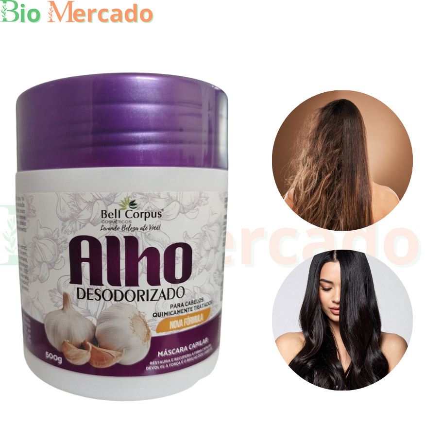 Máscara Capilar Alho Desodorizado Bell Corpus 500g – Nutrição e Cuidado Intensivo