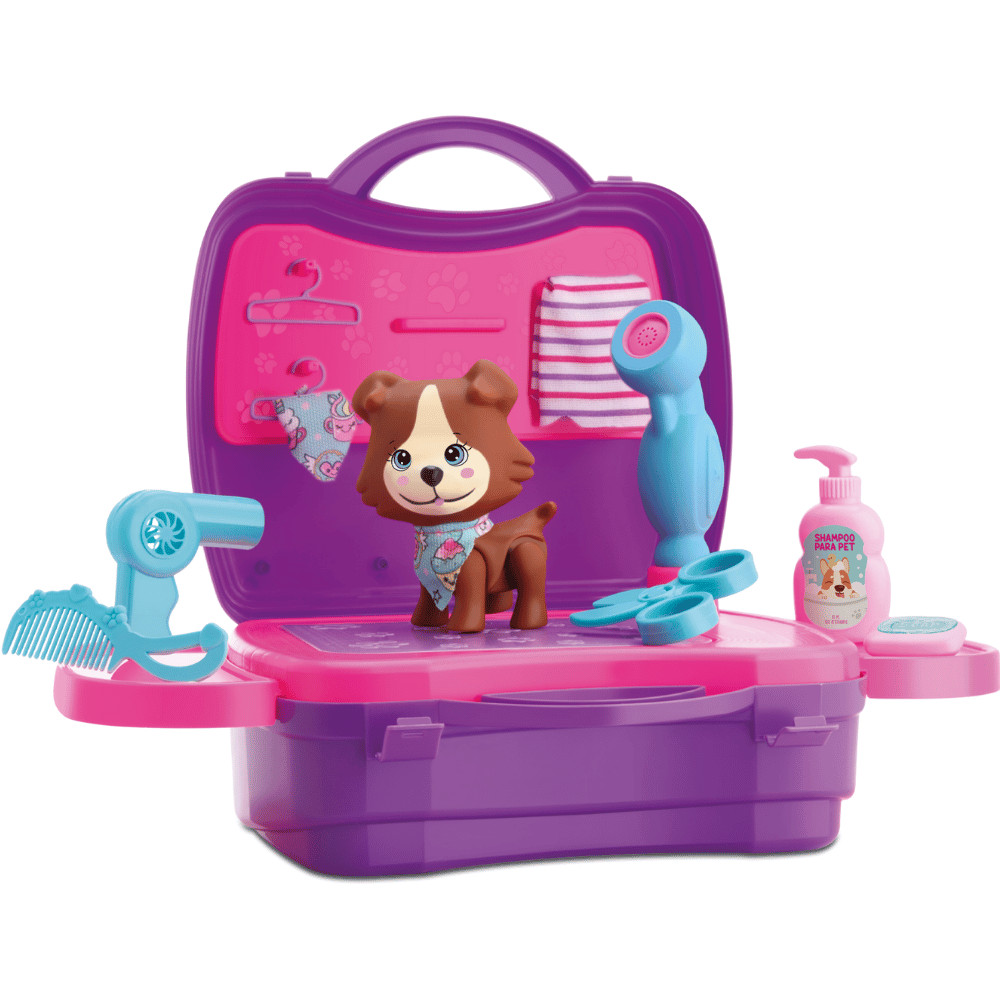 Playset Minha Maletinha Pet Shop Cachorrinho - Divertoys - em Oferta na Shopee