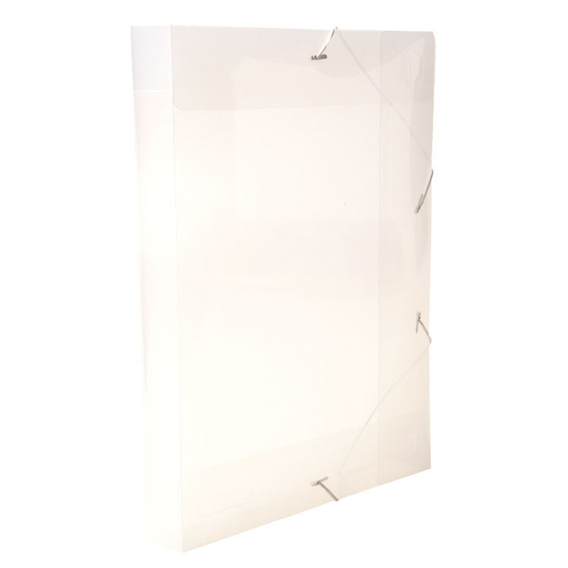 Pasta com aba elástico ofício lombo 40mm Line transparente cristal 0257.H Dello em Oferta na Shopee