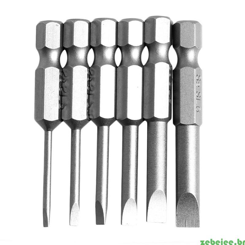 zebeiee Conjunto 6 Peças 50 Mm 2 0-6 0 Para Chaves Fenda Ponta Cabeça