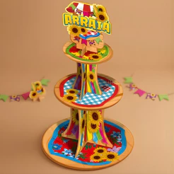 Suporte Para Doces Arraiá - 44,5x29cm - 1 unidade - Regina - Rizzo