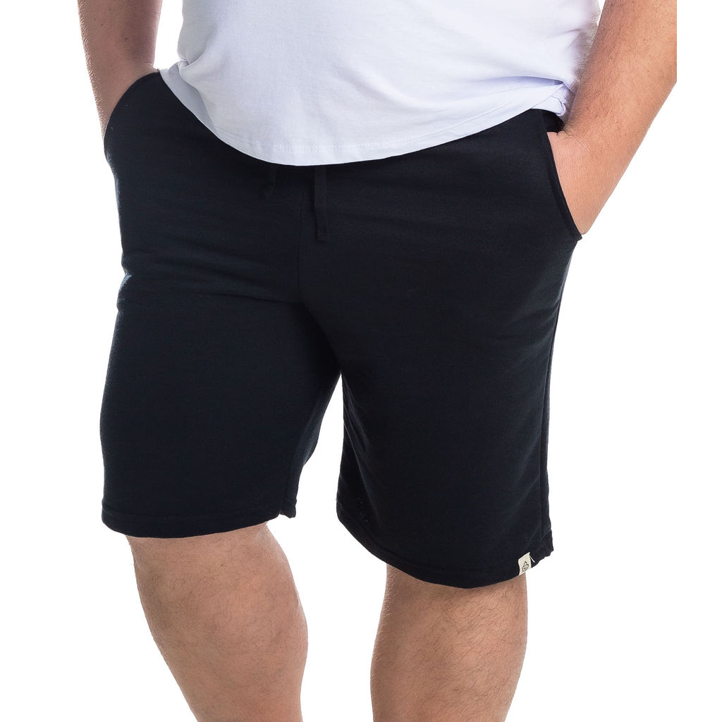 Bermuda Masculina Moletom Plus Size Select Preto em Oferta na Shopee