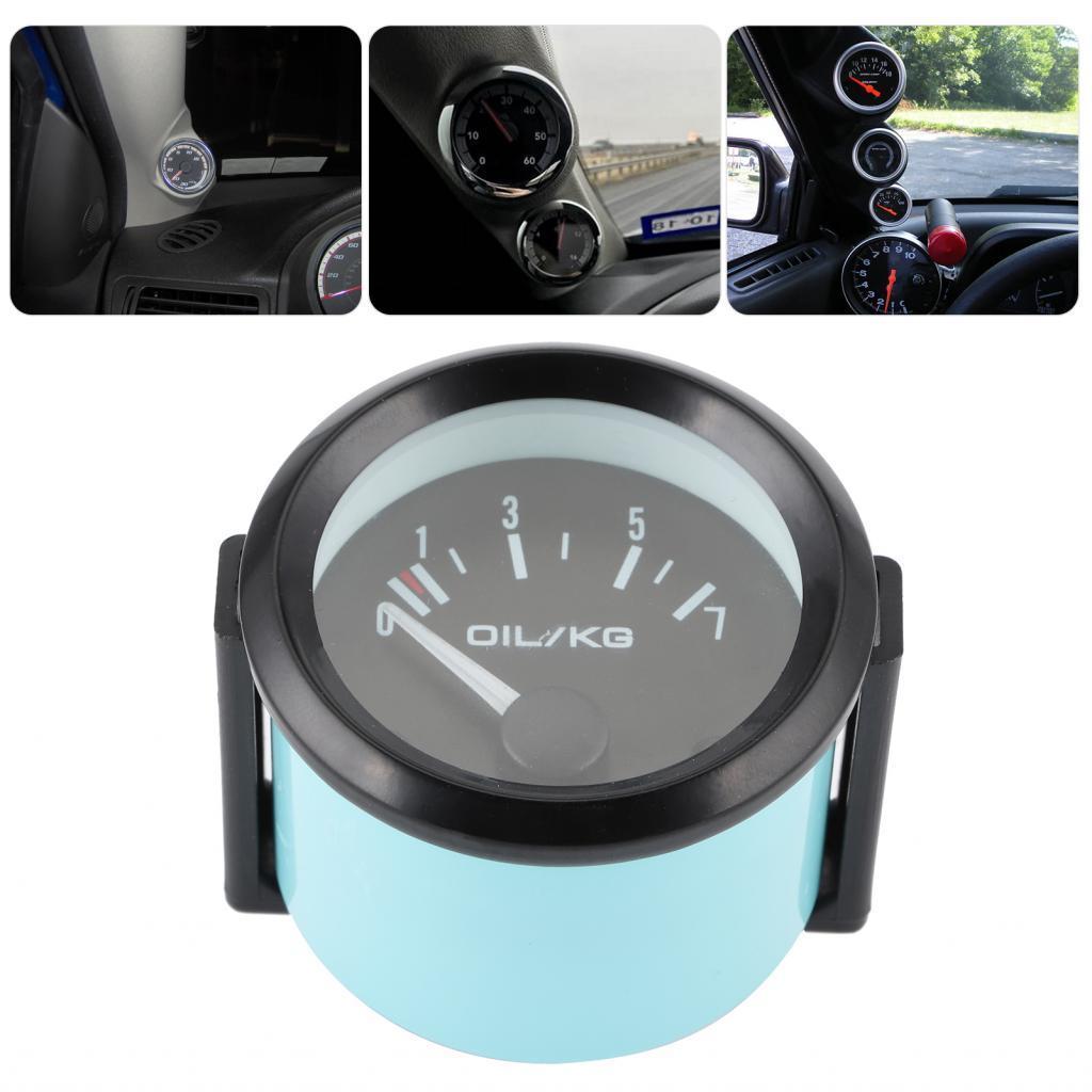 housespace.br-SIP-TW Matybobe Medidor de pressão de óleo universal 52mm 2 polegadas com sensor de luz LED branca para