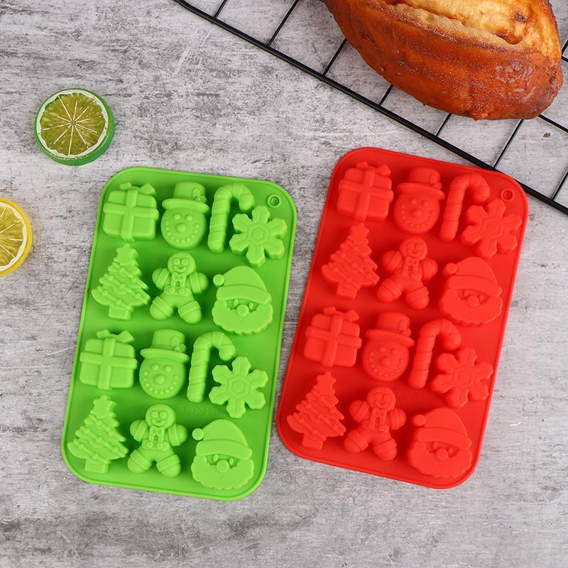 [CU] Molde De Silicone Para Doces Com Tema De Natal , Ferramentas Assar Biscoitos De Chocolate , Bandejas , Árvores Home