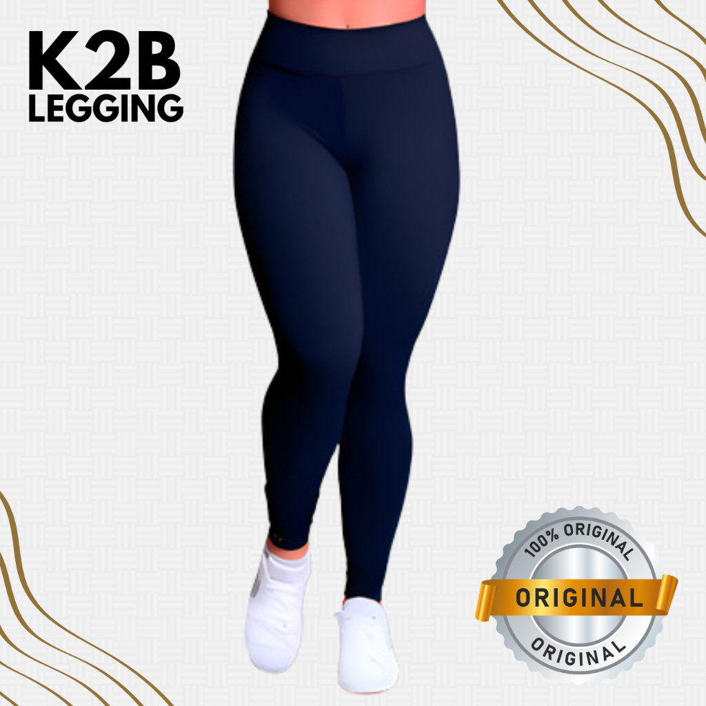 Calça Legging K2B Original Cintura Alta Grossa Sem Transparencia Cós Academia Fitness Leg Mulher Academia