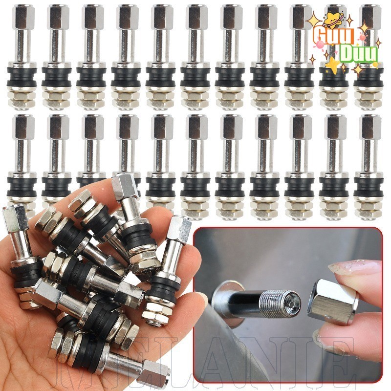 [Guudu] Haste Da Válvula Do Pneu De Carro TR43E TR48E-Hastes Para Rodas Automotivas-Automóveis , Motocicletas-Tampas De 