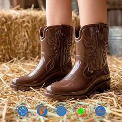 Bota Botina Country Passeio Menina Feminino Infantil Impermeável Macio Leve Confortável Moda Criança