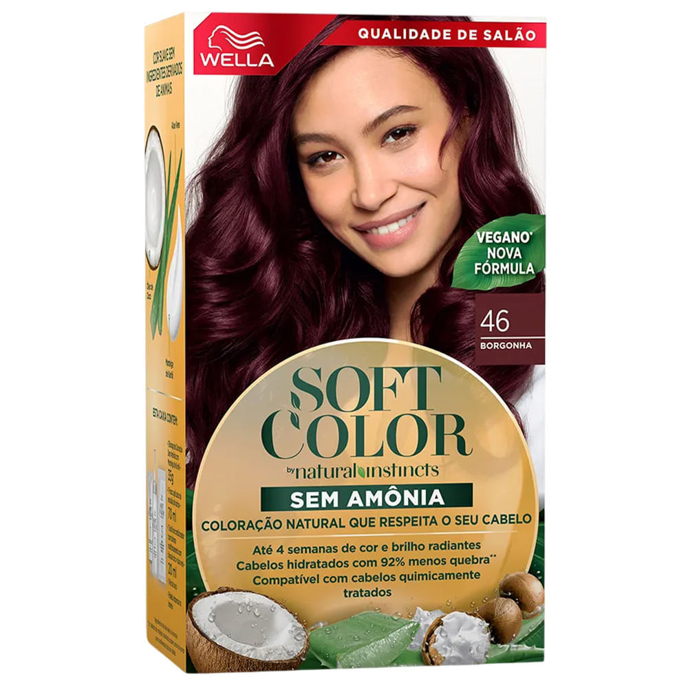 Kit Tintura Soft Color Borgonha 46 em Oferta na Shopee