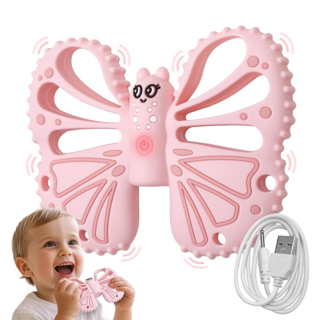 Mordedor Vibratório para Bebês - Brinquedo Sensorial para Crianças Autistas e Mordedor Vibratório, 10 Configurações de V