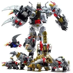 Robô Combinador 5 em 1 BPF Volcanicus Dinobots - Conjunto Completo de Figuras de Ação Transformáveis, Brinquedo Colecion