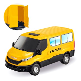 Van Escolar de Brinquedo Iveco Abertura de Portas Amarela em Oferta na Shopee