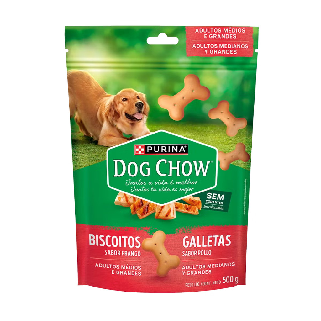 Biscoito P/ Cão Adulto Porte Médio E Grande Dog Chow Frango 500 g - Purina em Oferta na Shopee