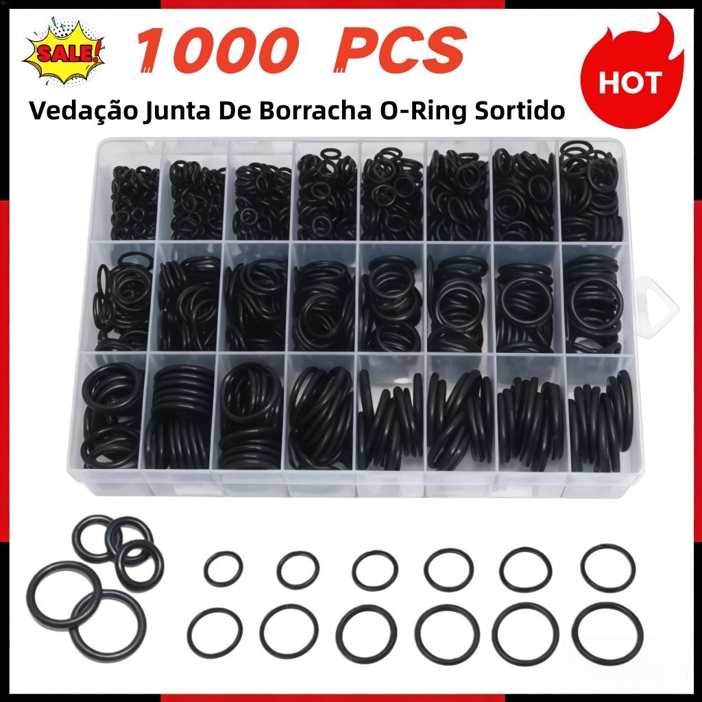 1200 Pcs Anel De Vedação Junta De Borracha O-Ring Sortido Com Caixa Kit Anéis De Vedação Para Torneira