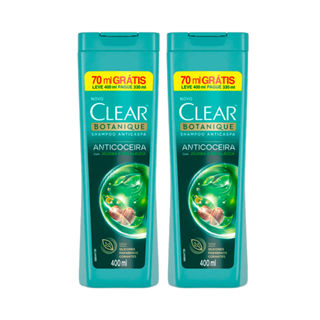 Kit Shampoo Clear Anticaspa Anticoceira Leve 400ml Pague 330ml - 2 Unidades em Oferta na Shopee