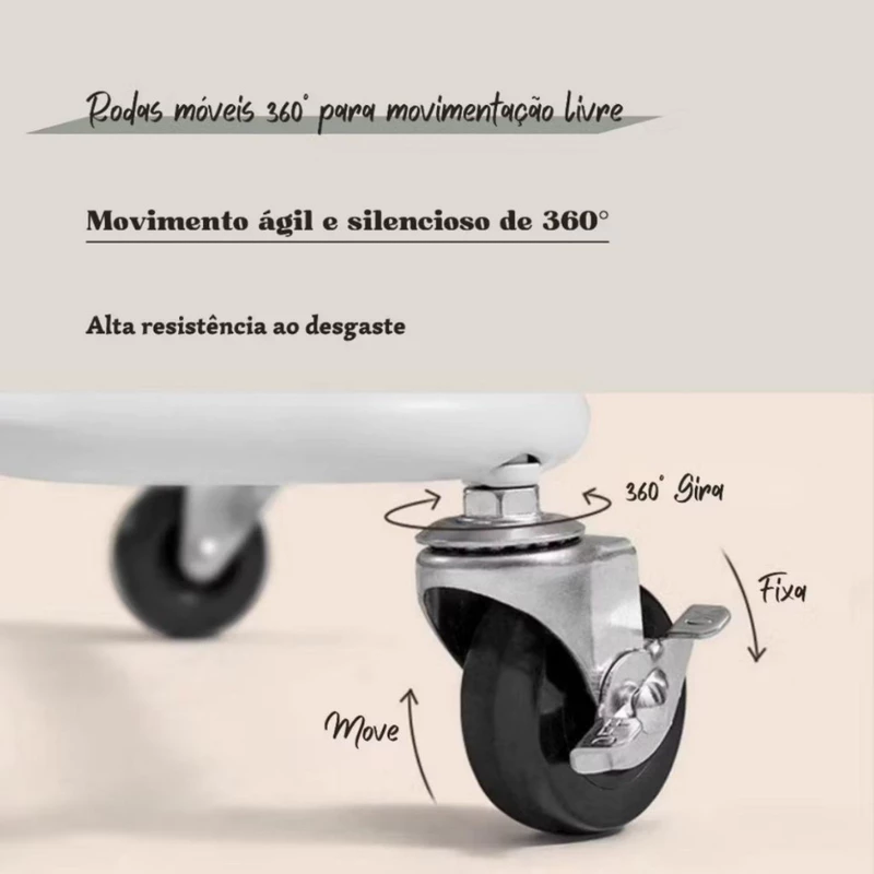 Carrinho Organizador Multiuso com 3 Prateleiras — foto 2