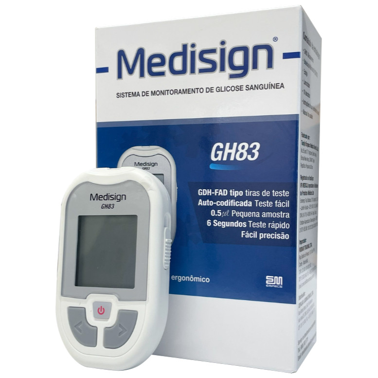 Glicosímetro Aparelho Glicemia Medir Glicose Medisign Gh83
